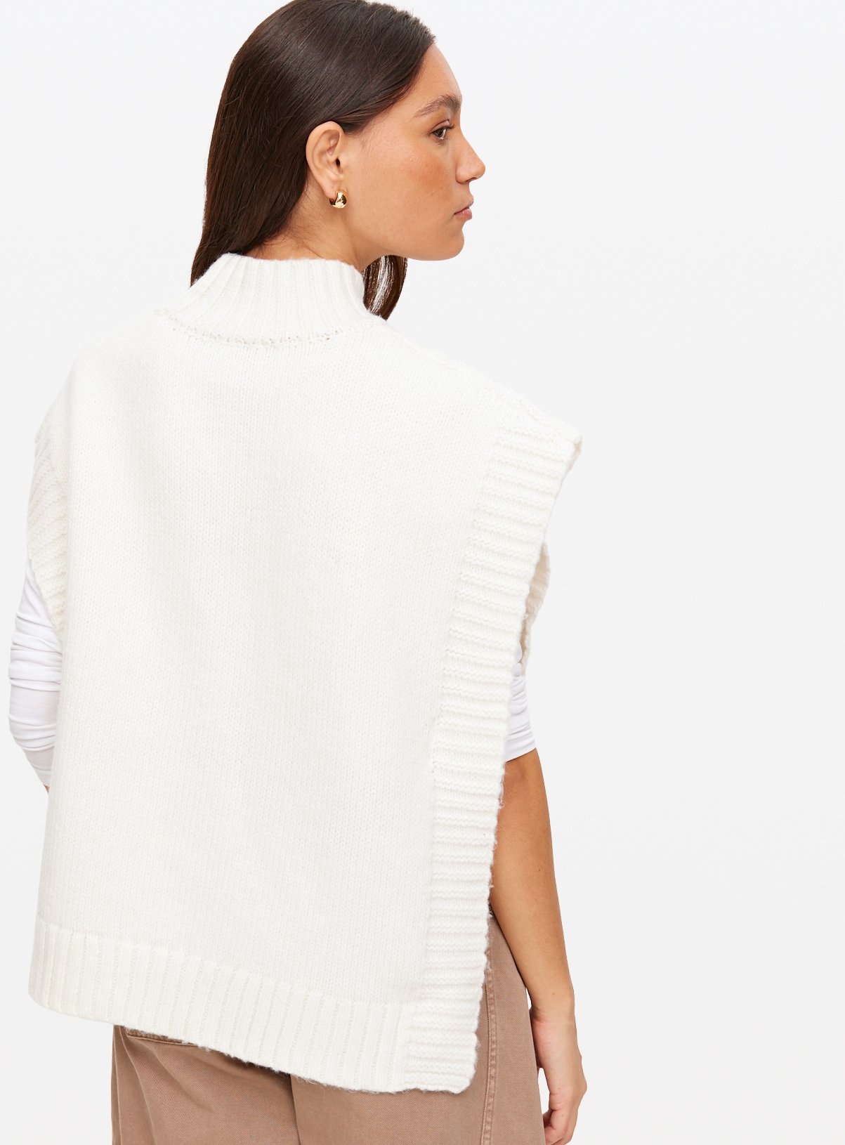 Cream Cable Knit Tabbard XL - Image 4 thumbnail
