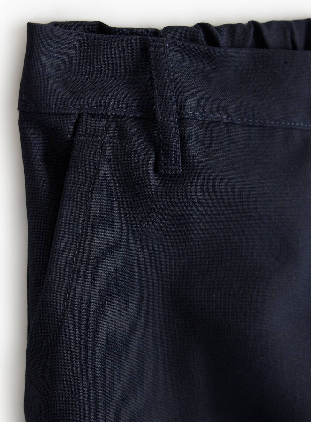 4 Pack Navy Slim Fit Woven Trousers with Reinforced Knees & Extendable Hem 5 years - Image 2