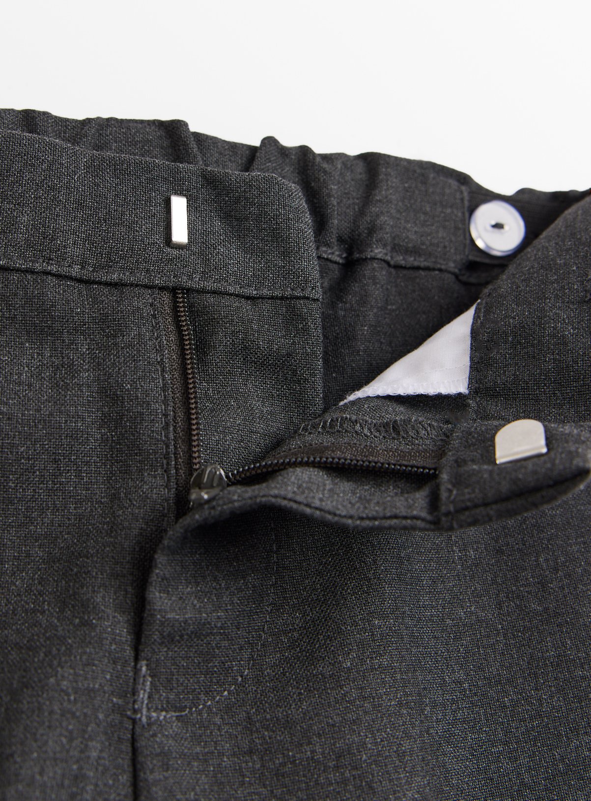 4 Pack Grey Slim Fit Woven Trousers with Reinforced Knees & Extendable Hem 14 years - Image 2 thumbnail