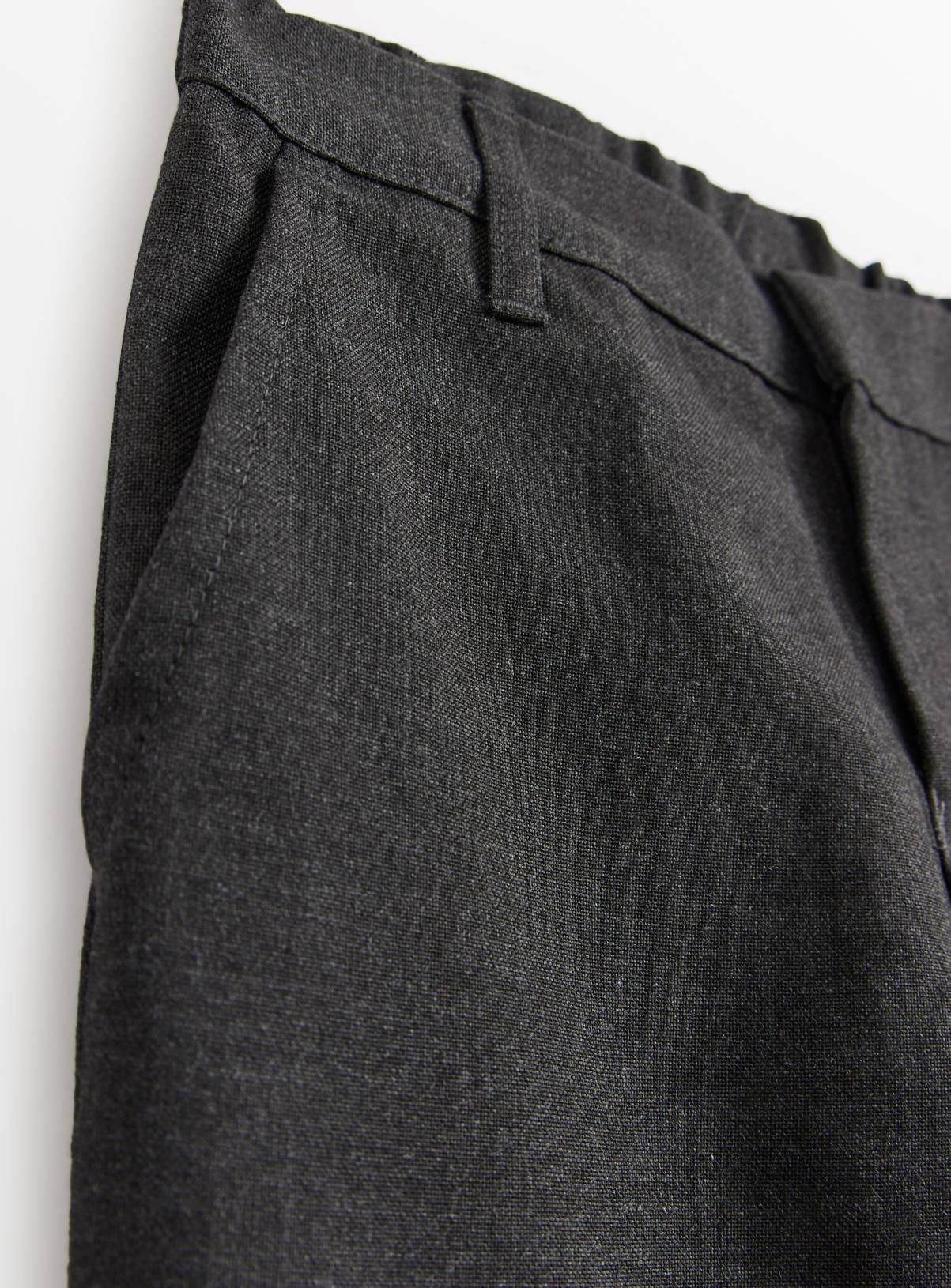 4 Pack Grey Slim Fit Woven Trousers with Reinforced Knees & Extendable Hem 14 years - Image 3