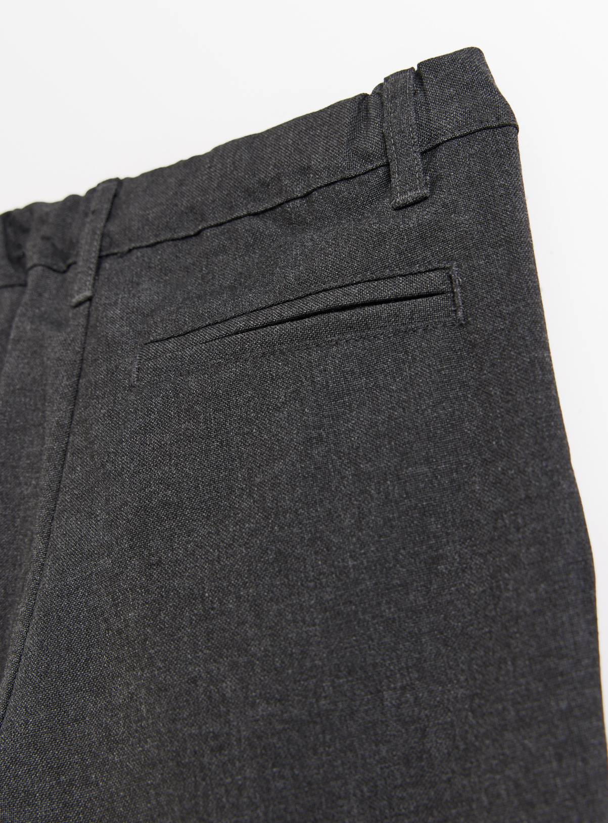 4 Pack Grey Slim Fit Woven Trousers with Reinforced Knees & Extendable Hem 14 years - Image 4