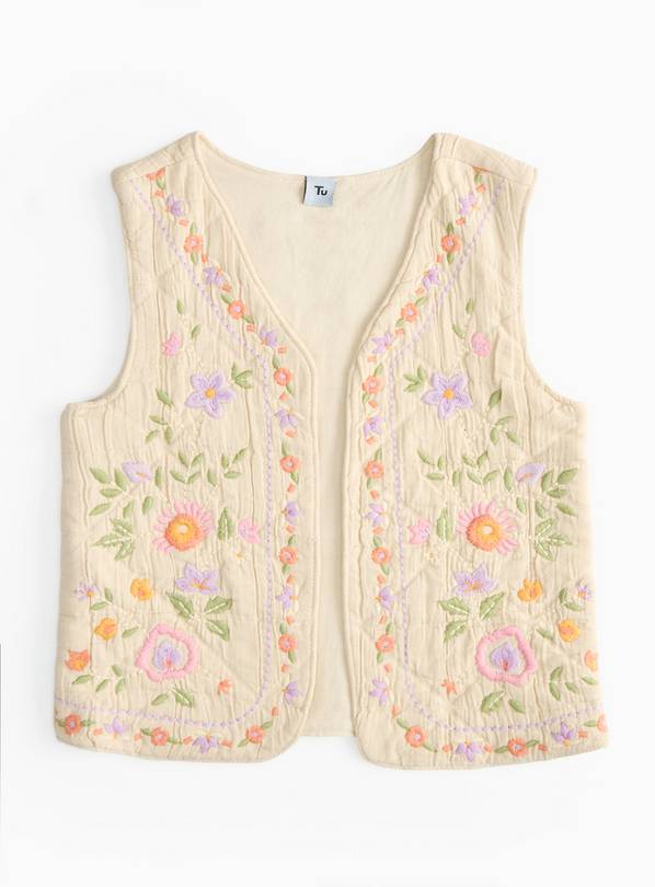 Cream Embroidered Waistcoat 7-8 years