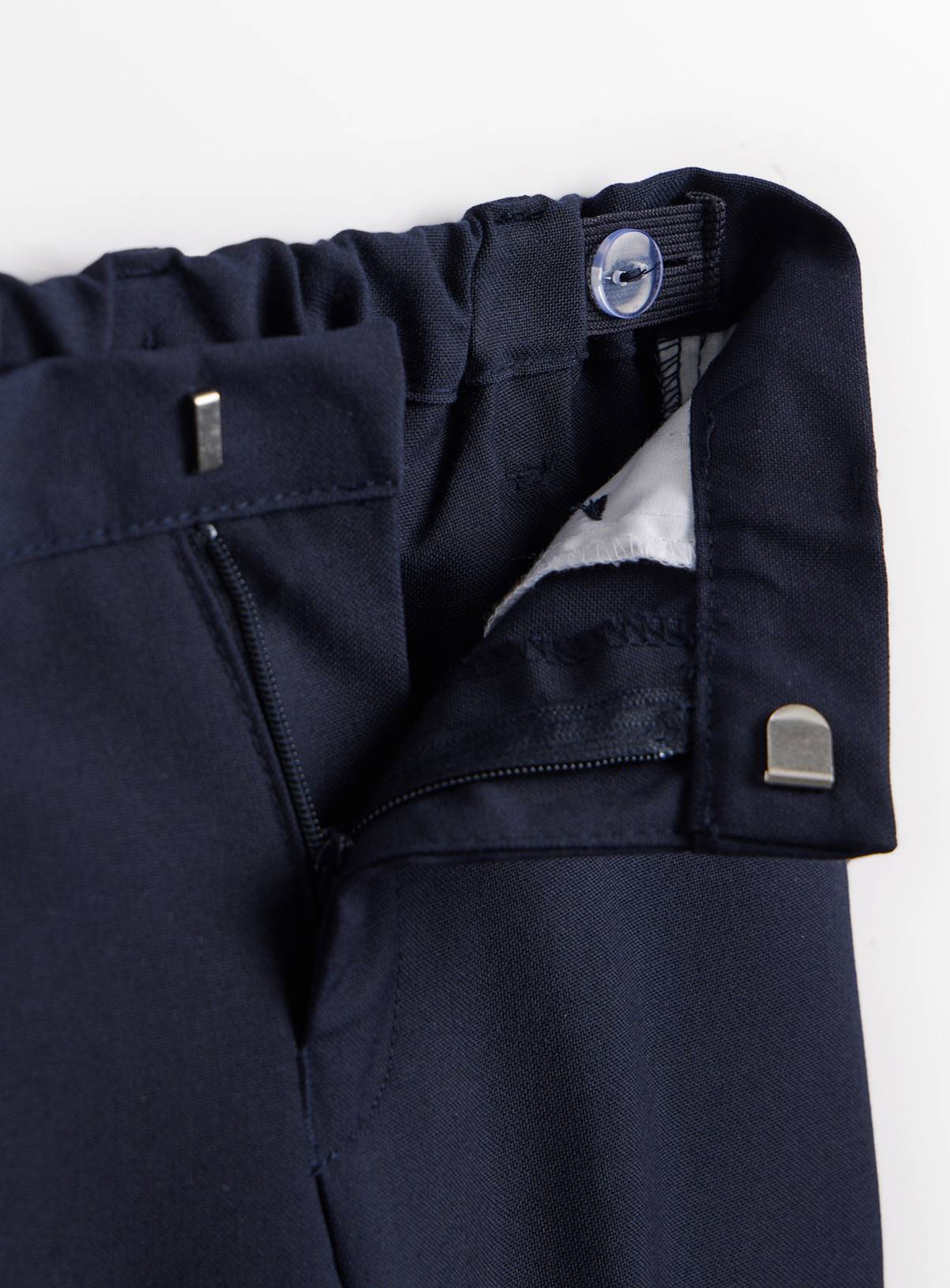 2 Pack Navy Woven Trousers with Reinforced Knees & Extendable Hem 6 years - Image 3