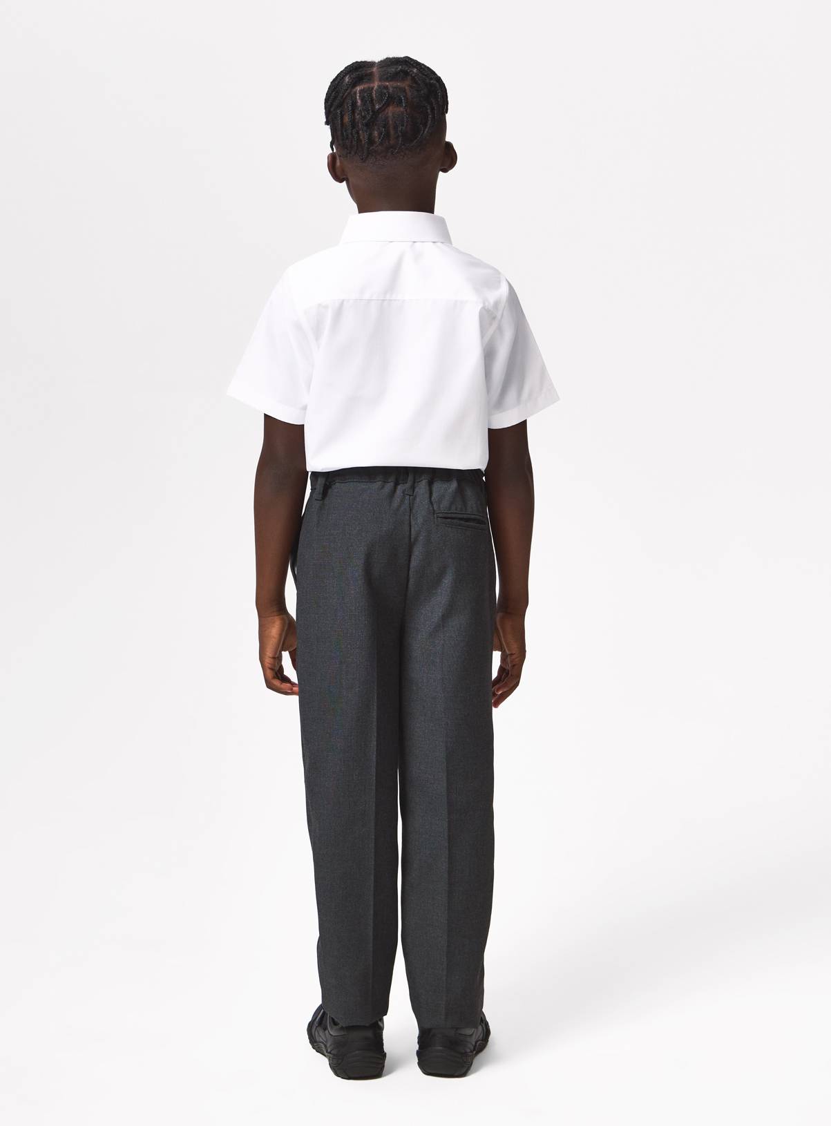 2 Pack Grey Woven Trousers with Reinforced Knees & Extendable Hem 11 years - Image 4