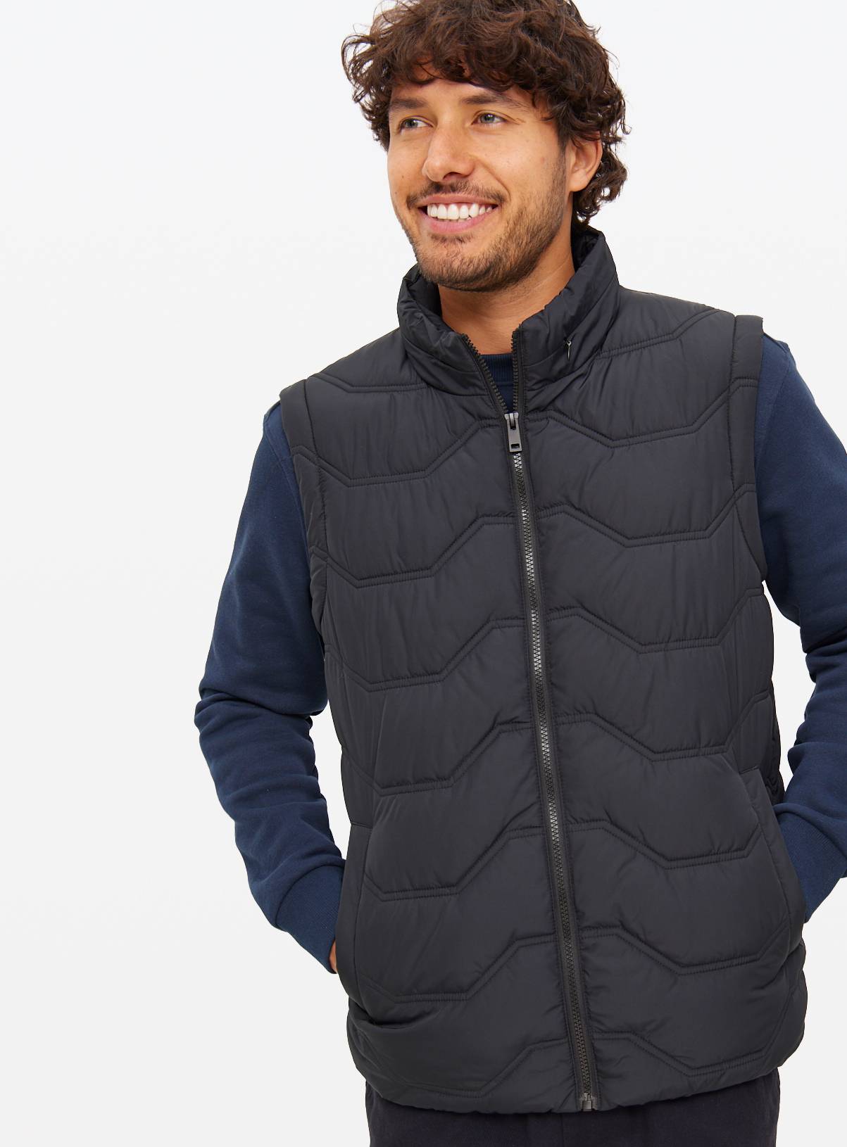 Black Quilted Core Gilet XL - Image 1