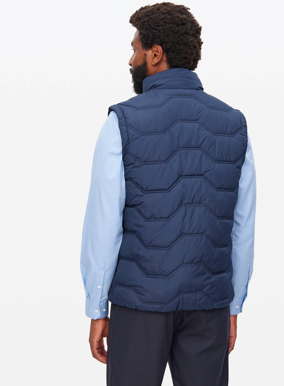 Navy Quilted Core Gilet XL - Image 5