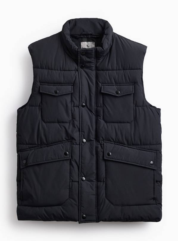 Black Padded Gilet XXL
