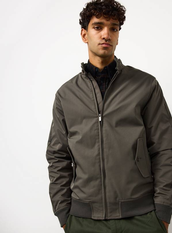 Khaki Funnel Neck Bomber Jacket S