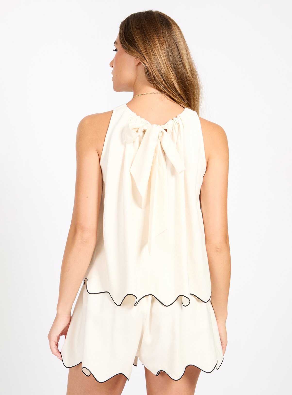 LITTLE MISTRESS Cream Linen Co-ord Top 16 - Image 4 thumbnail