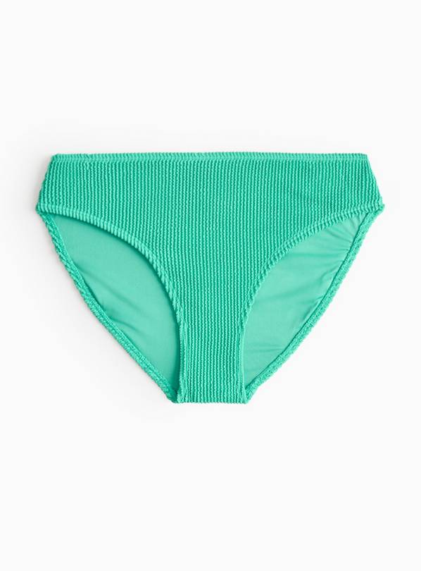 Green Crinkle High Leg Bikini Bottoms 16
