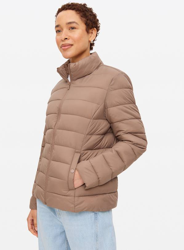 Taupe Pack-Away Padded Jacket L
