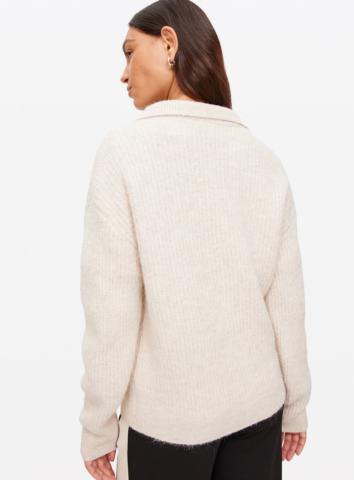 Oatmeal Half Zip Collar Jumper  20 - Image 4 thumbnail