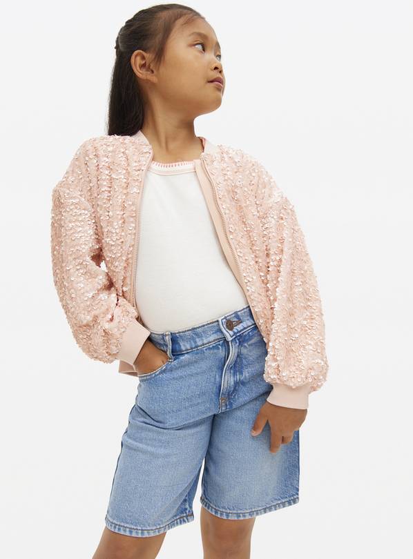 Pink Sequin Bomber Jacket 10 years