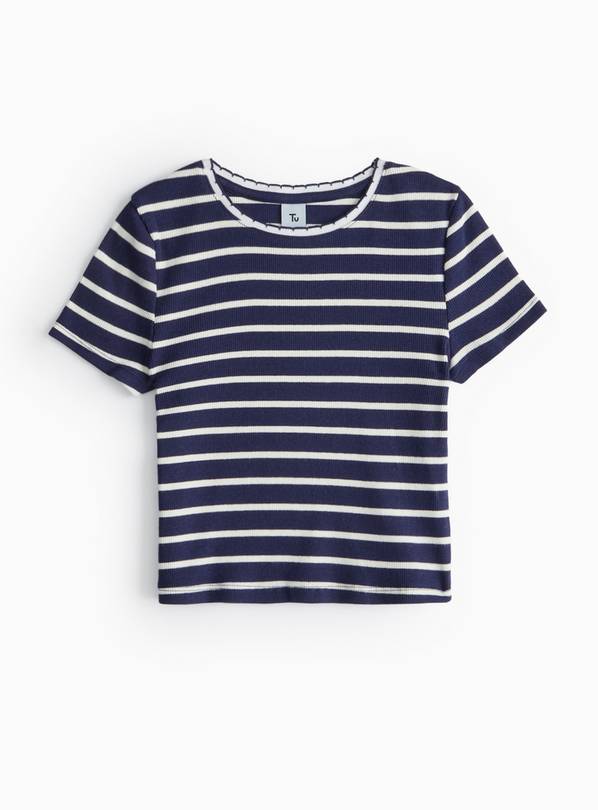 Navy Striped Ribbed T-Shirt 5 years