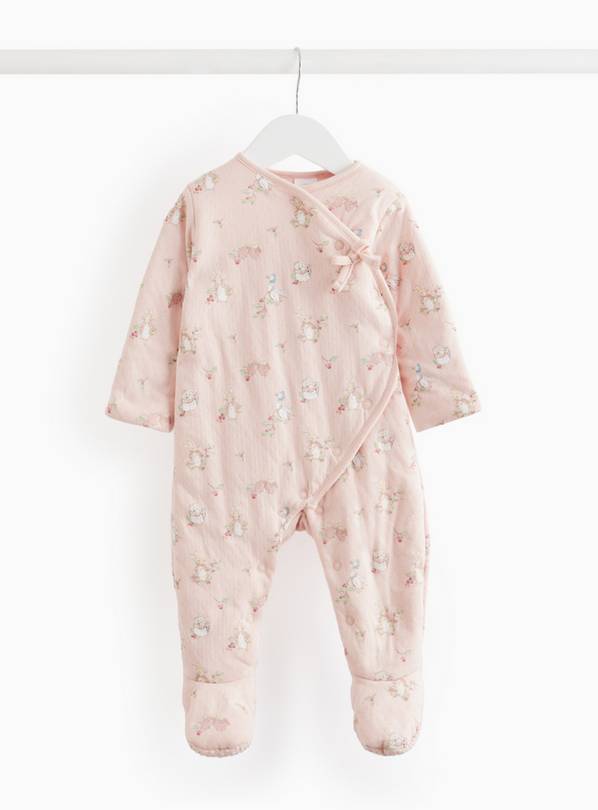 Peter Rabbit Pink 2.5 Tog Wrap Front Sleepsuit  3-6 months