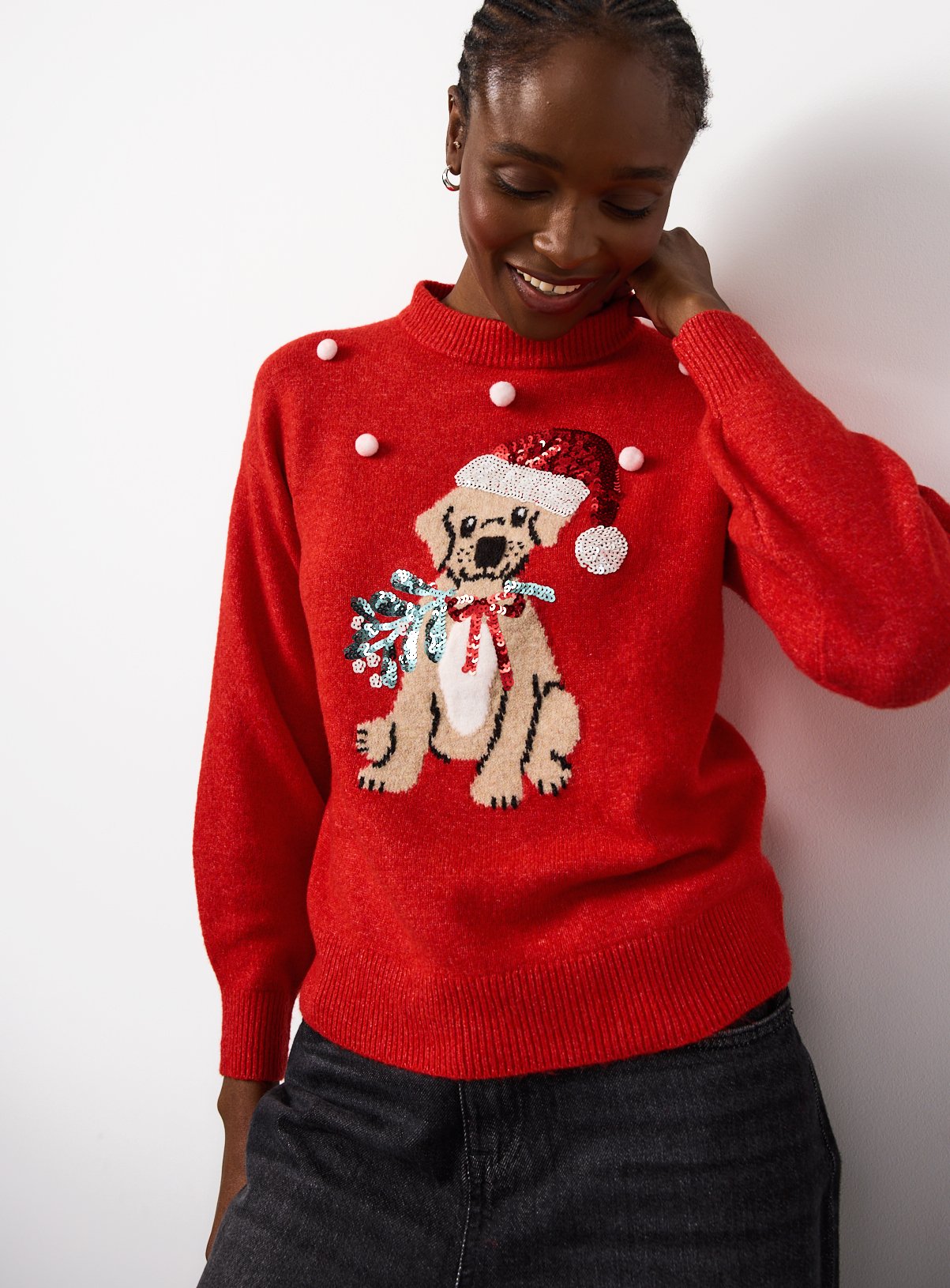 Christmas Santa Hat Dog Jumper 20 - Image 1 thumbnail