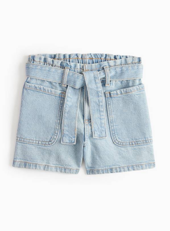 Blue Denim Paperbag Shorts 5 years