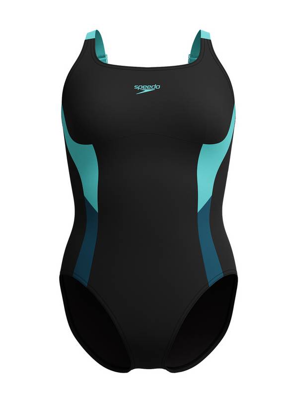 SPEEDO Womens Shaping Solid Splice Swimsuit 20