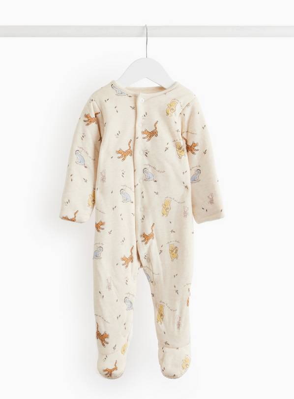 Winnie the Pooh Print Beige 2.5 Tog Sleepsuit  Up to 3 mths