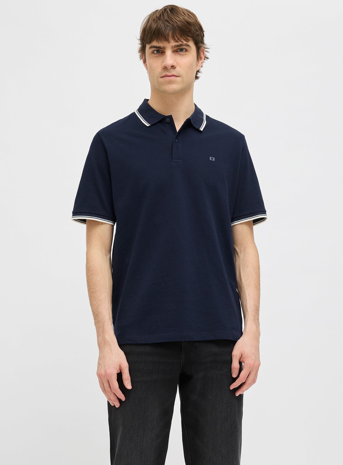 Men's Blue JJ REBEL Zell Polo Shirt