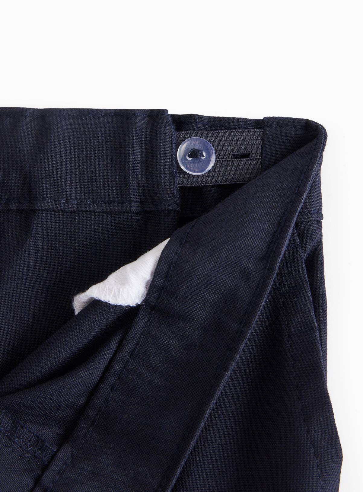 4 Pack Navy Trousers with Reinforced Knees & Extendable Hem 12 years - Image 4