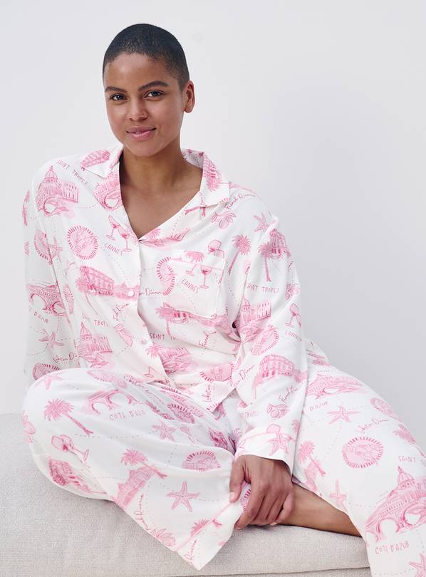 Pink Saint-Tropez Printed Traditional Pyjamas S
