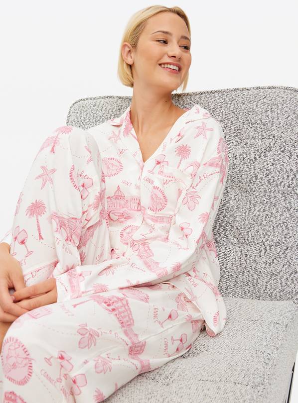 Pink Saint-Tropez Printed Traditional Pyjamas S