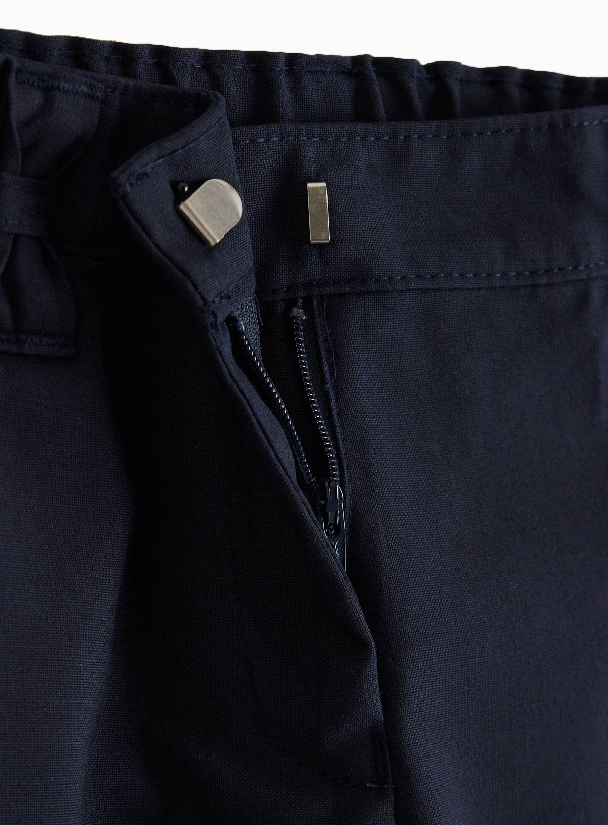 2 Pack Girls Navy Trousers with Reinforced Knees & Extendable Hems Longer Leg 4 years - Image 3