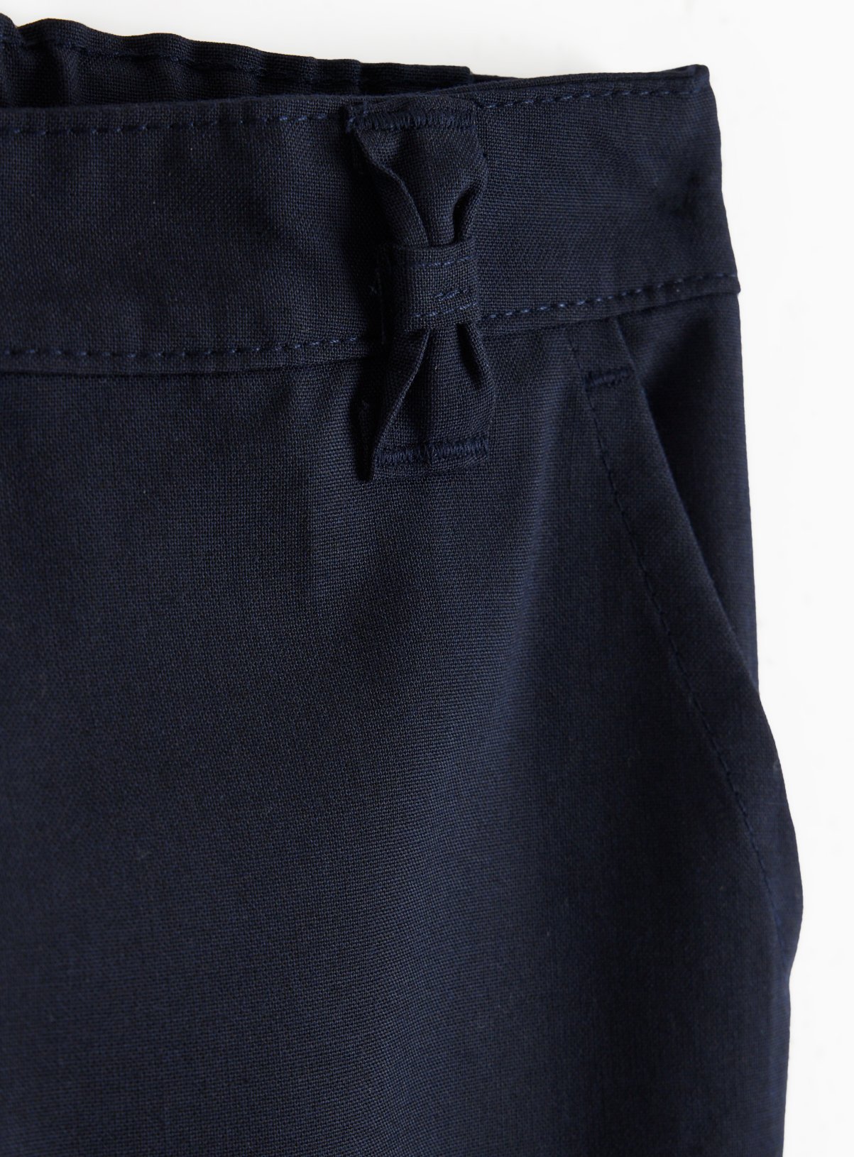 2 Pack Girls Navy Trousers with Reinforced Knees & Extendable Hems Longer Leg 4 years - Image 4 thumbnail