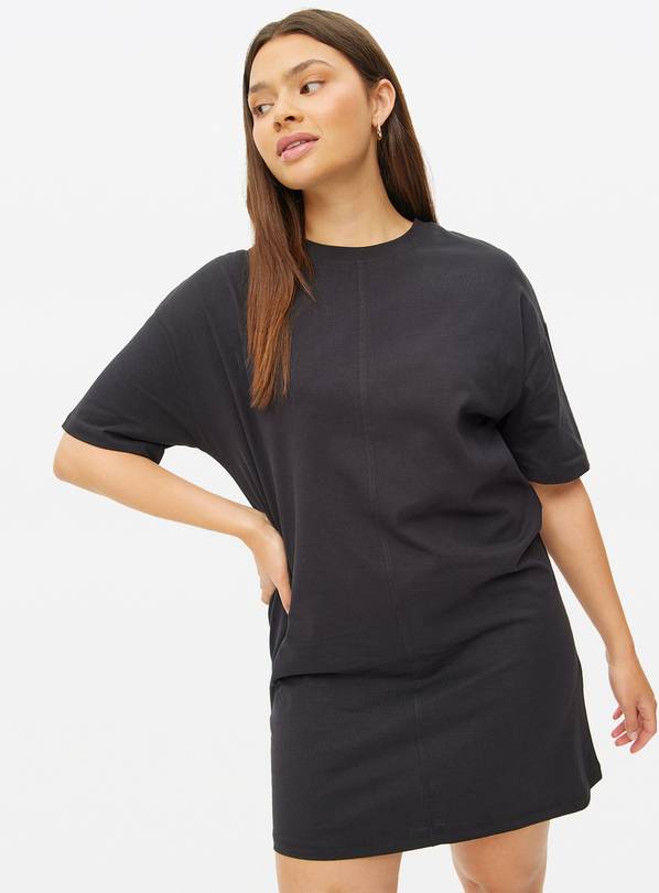 Black Short T-Shirt Dress L