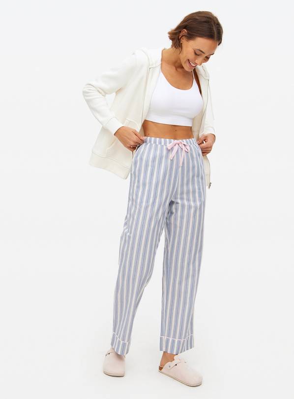 Blue Contrast Stripe Pyjama Bottoms 6