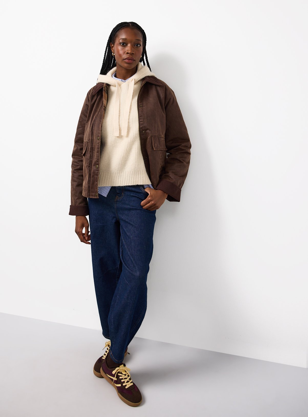 Cream Ribbed Hooded Jumper 14 - Image 2 thumbnail