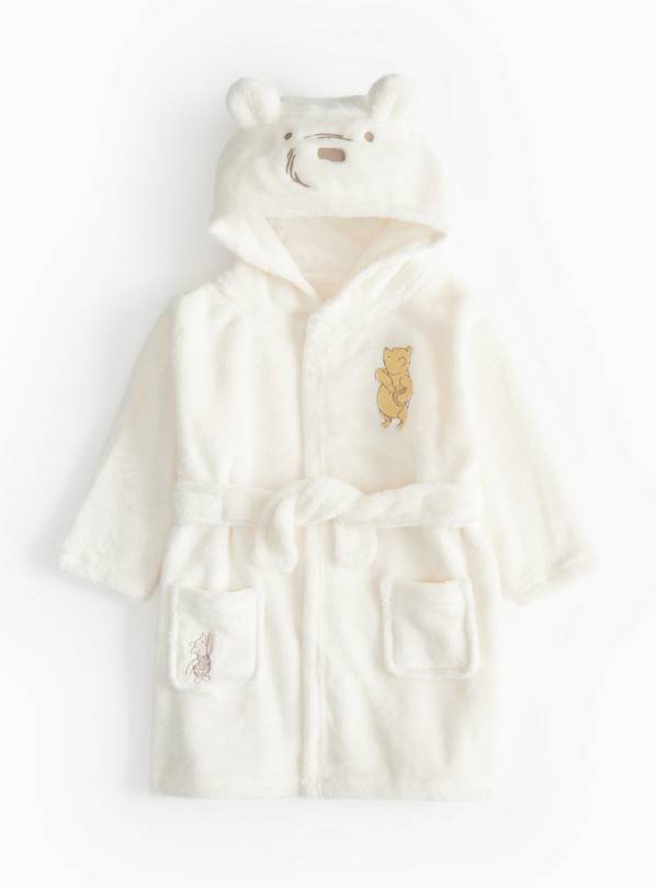 Winnie the Pooh Print Cream Dressing Gown Up to 3 mths