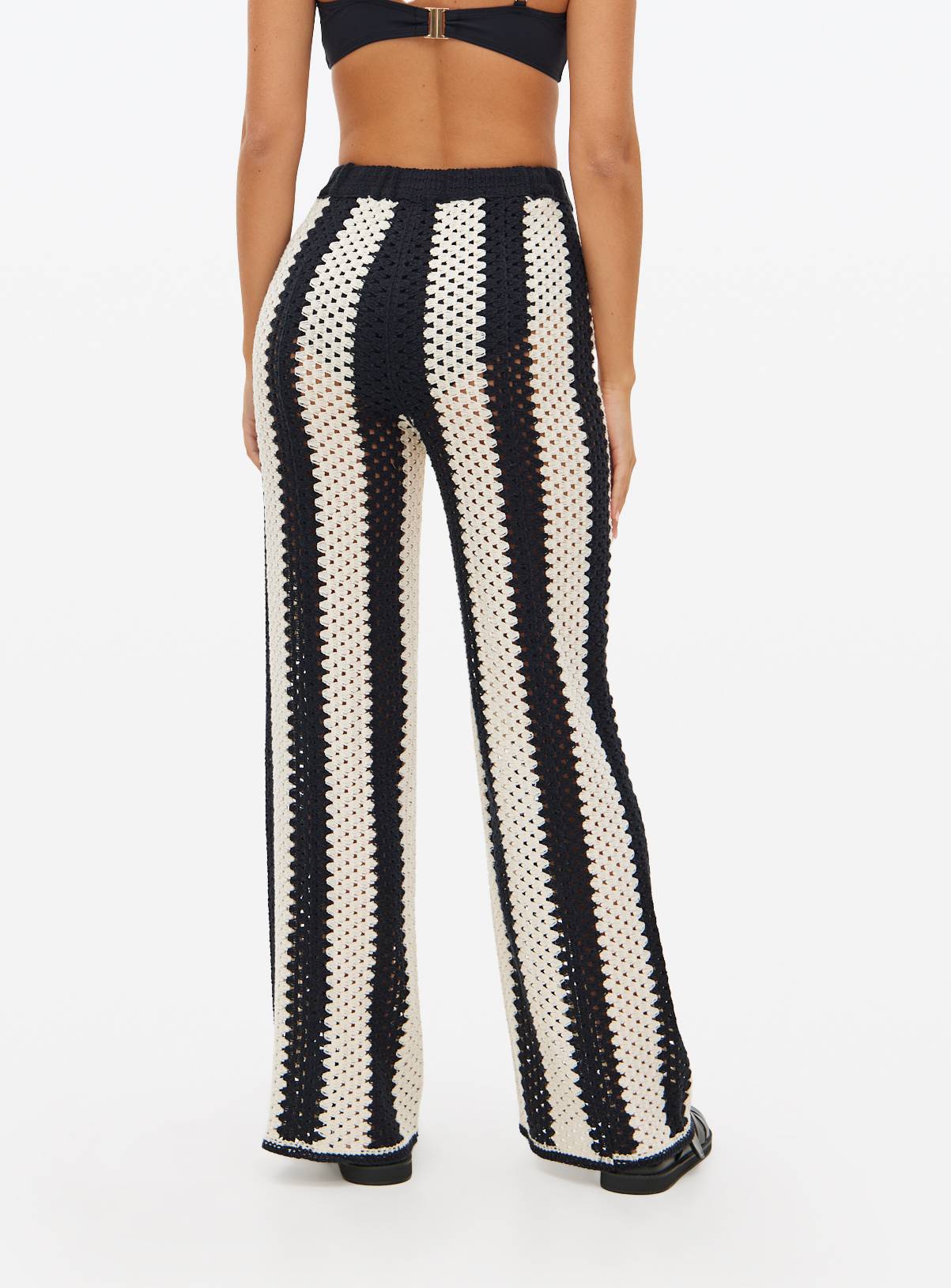 Mono Striped Co-ord Crochet Trousers XL - Image 5