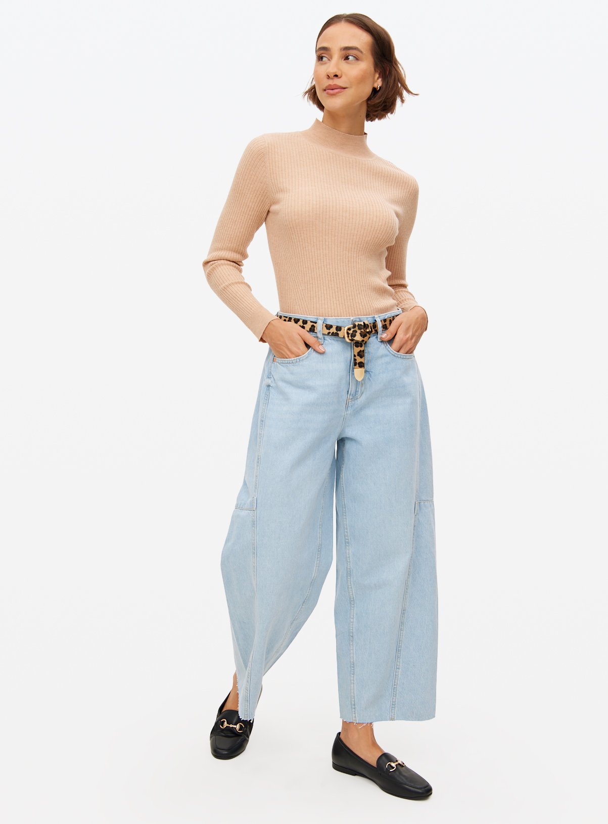 Camel Ribbed High Neck Jumper 12 - Image 2 thumbnail