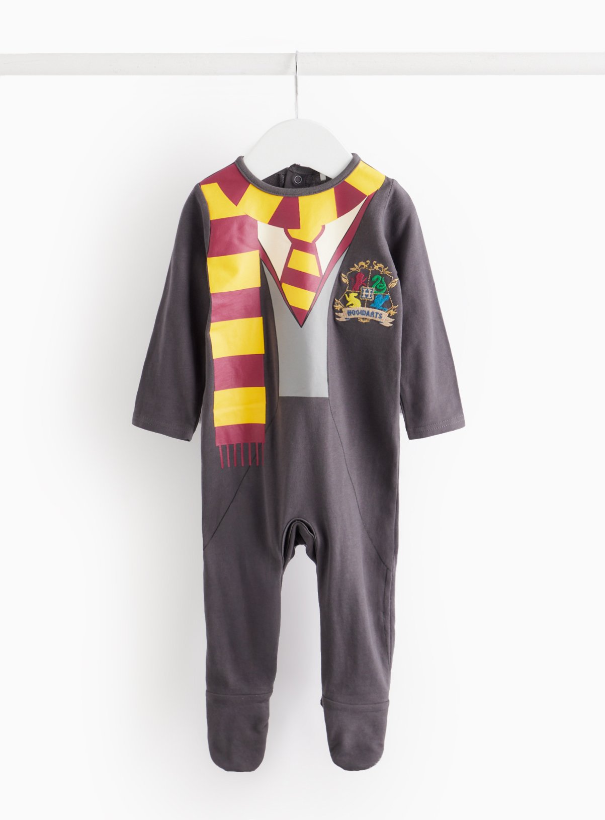 Black Black Halloween Harry Potter Printed Sleepsuit (9-12 Months) - Harry Potter by Sainsbury's