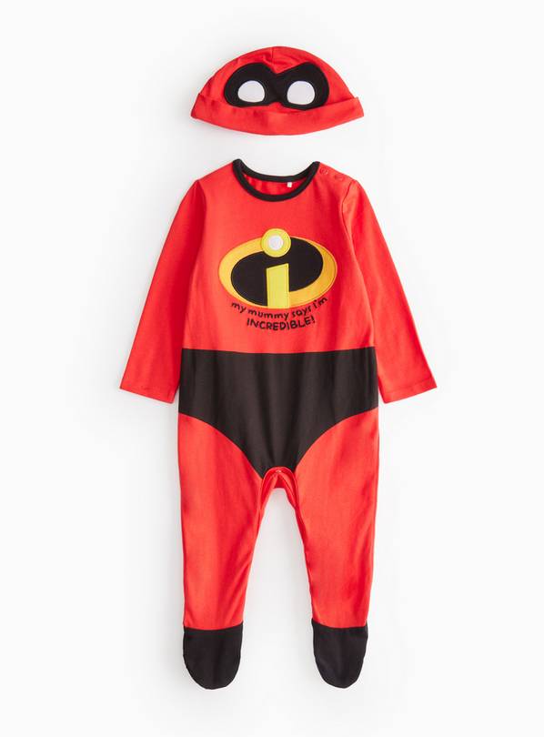 The Incredibles Printed Sleepsuit & Hat Set Up to 3 mths