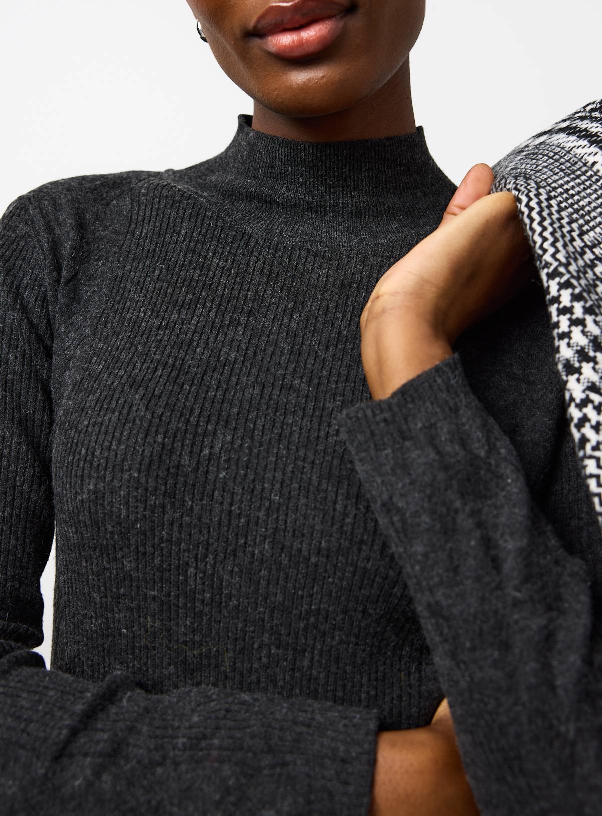  Charcoal Ribbed Cable Knit Maxi Dress 6 - Image 2