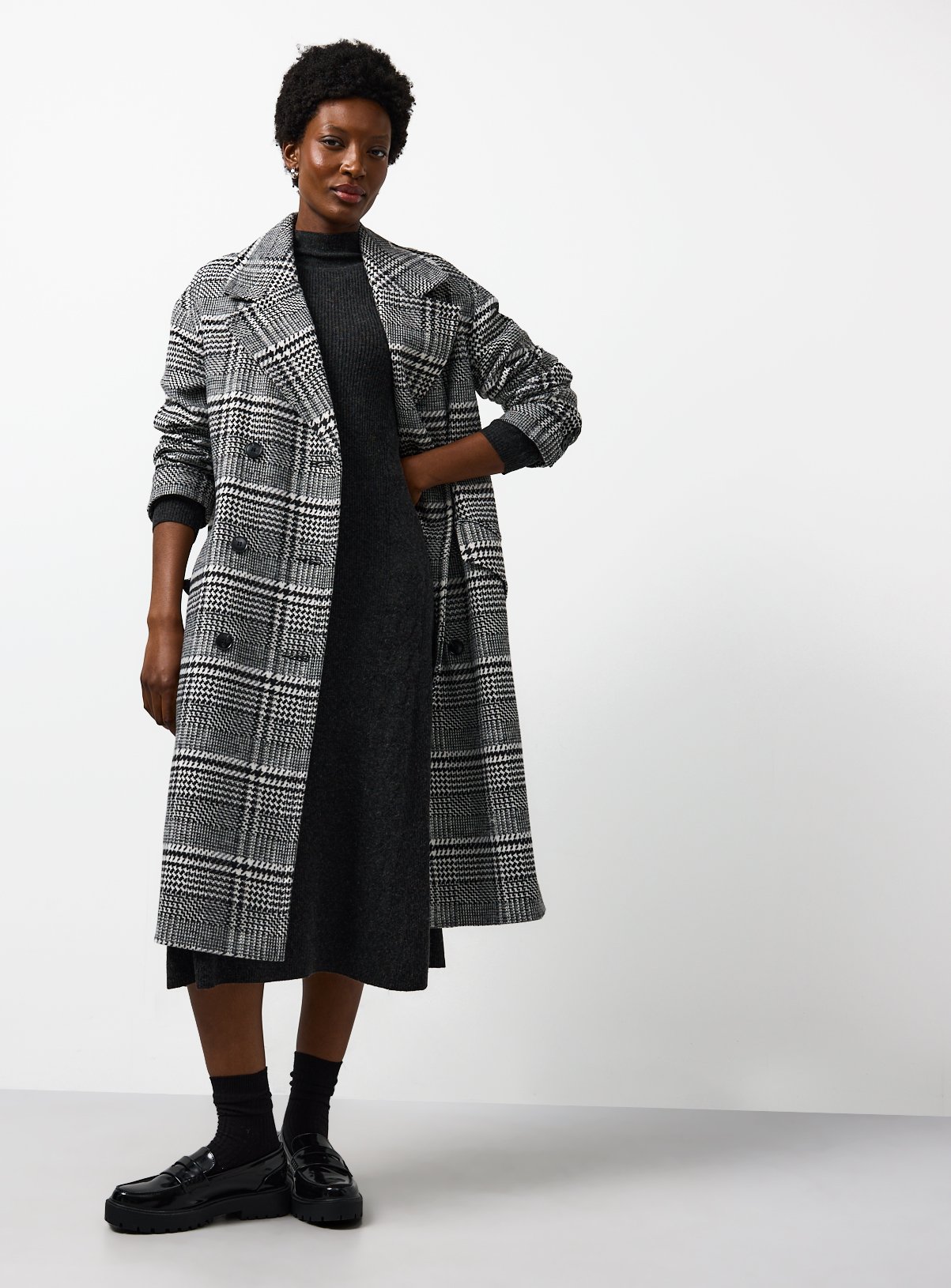  Charcoal Ribbed Cable Knit Maxi Dress 6 - Image 3 thumbnail