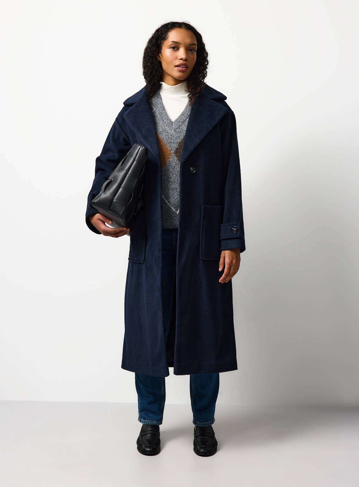 Navy Belted Wrap Coat 24 - Image 1