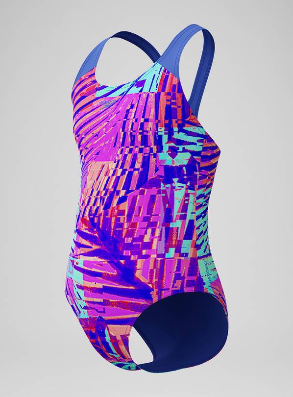 SPEEDO Girls Digital Allover Splashback Swimsuit 7-8 years