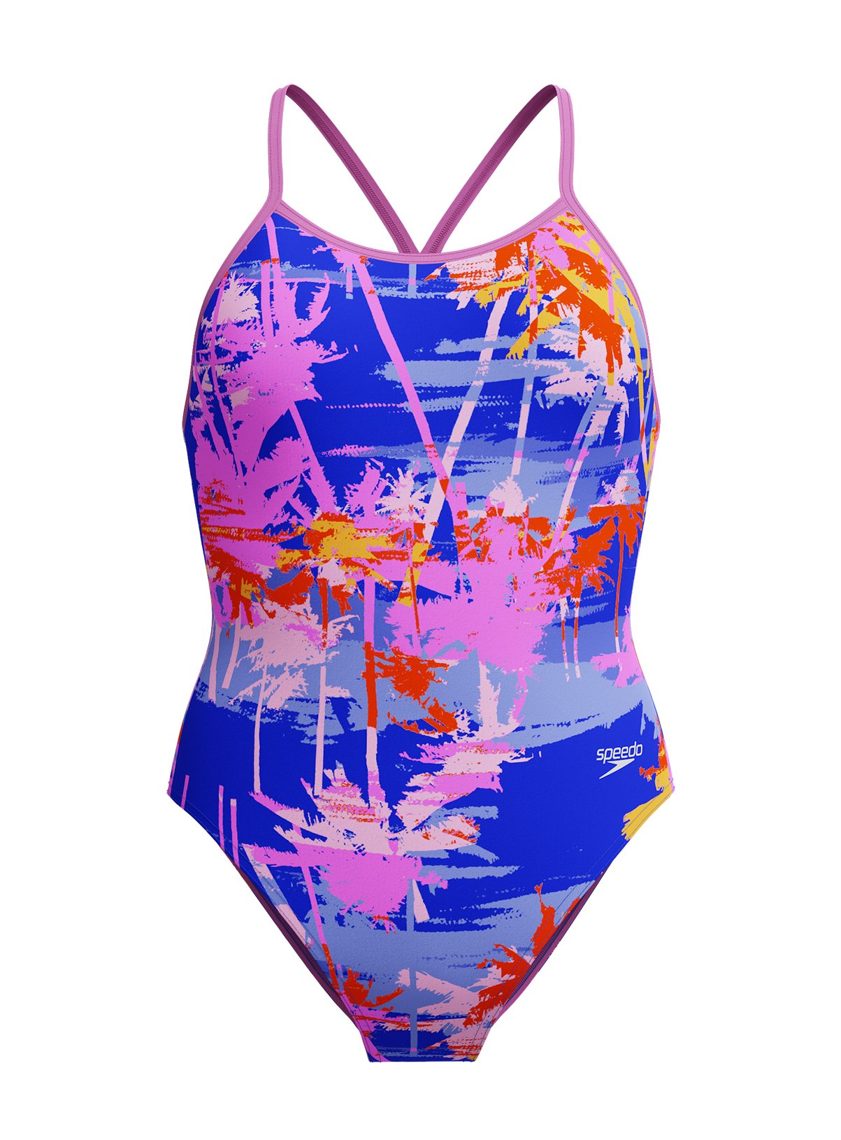 SPEEDO Girls Allover Digital V Back Swimsuit (7-8 Years) - Speedo by Sainsbury's
