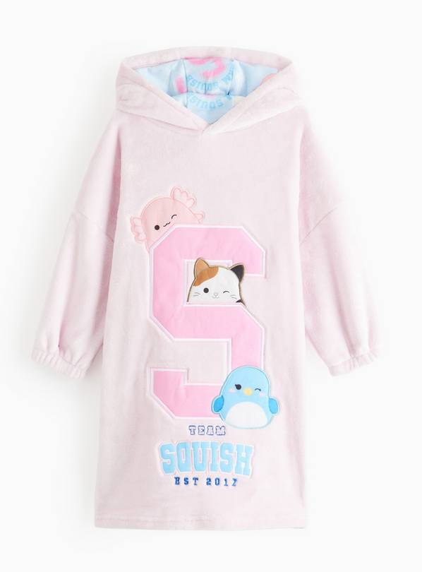 Squishmallows Pink Varsity Fleece Hooded Blanket 5-6 years