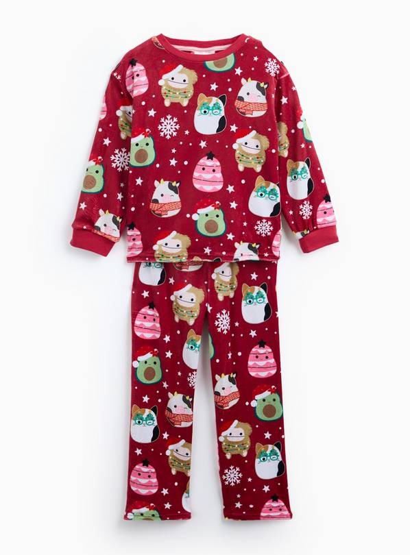 Squishmallows Christmas Printed Slinky Fleece Pyjamas 11-12 years
