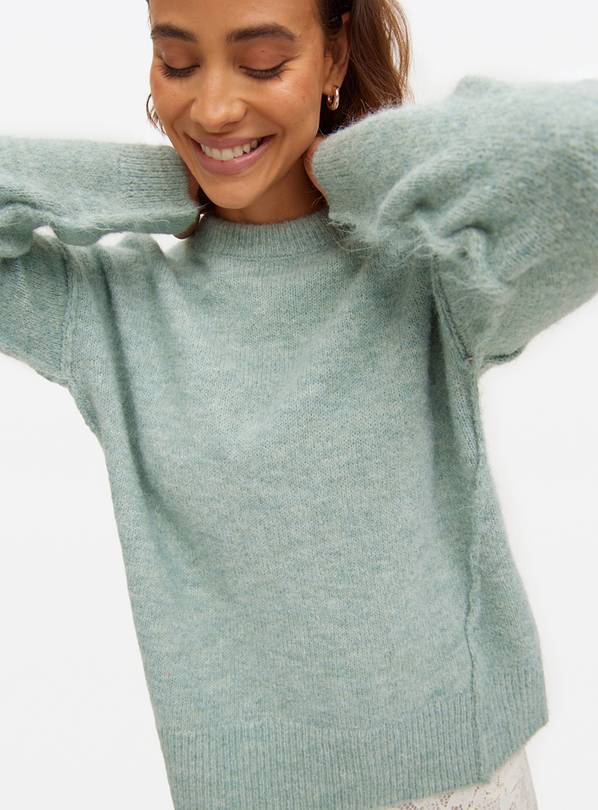 Teal Relaxed Crew Neck Jumper 6