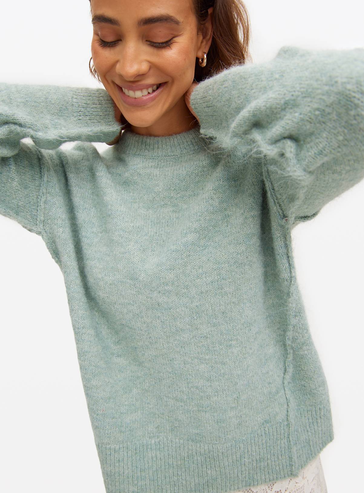 Teal Relaxed Crew Neck Jumper 24 - Image 1
