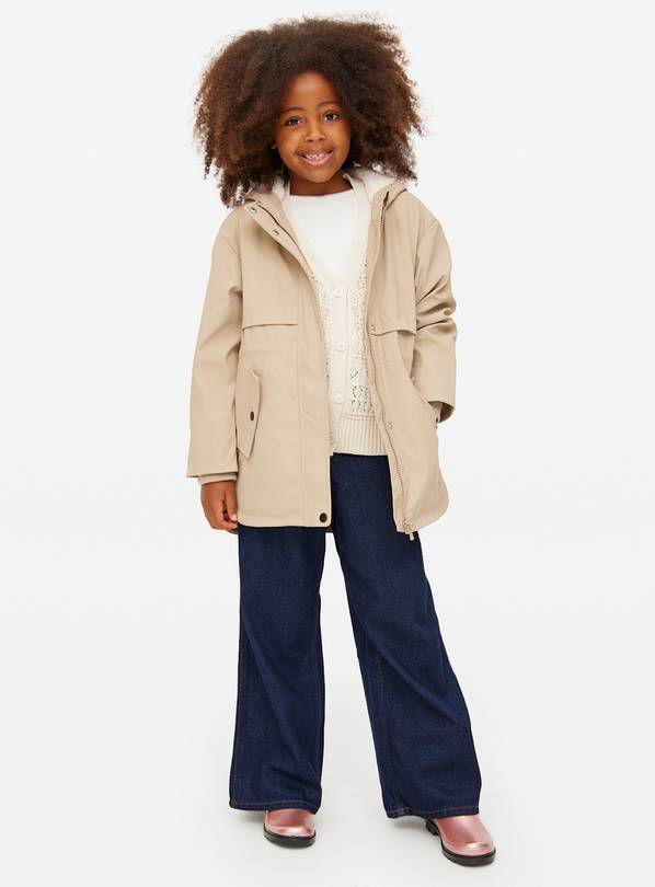 Buy Cream Fleece Lined Hooded Mac Coat 11-12 years | Jackets | Argos