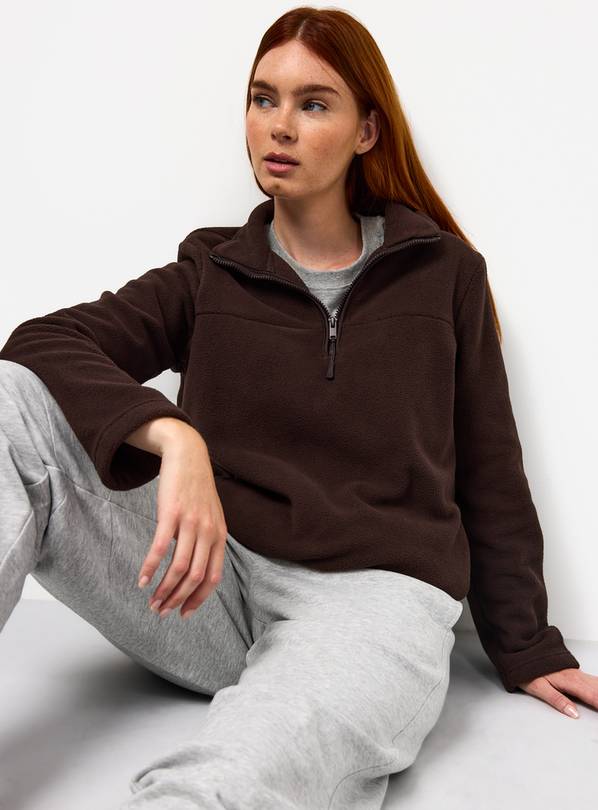 Brown Quarter Zip Fleece XXL