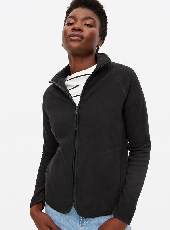 Black Zip Through Fleece M