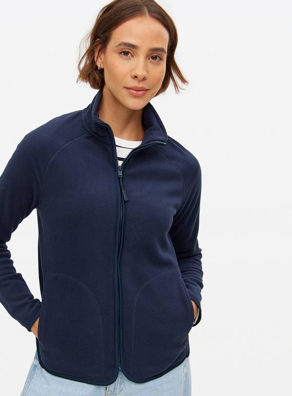 Navy Zip Through Fleece  M